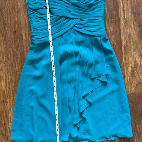 David's Bridal Teal Strapless Dress Women’s Size 6 Wedding Formal Prom - Picture 10 of 10